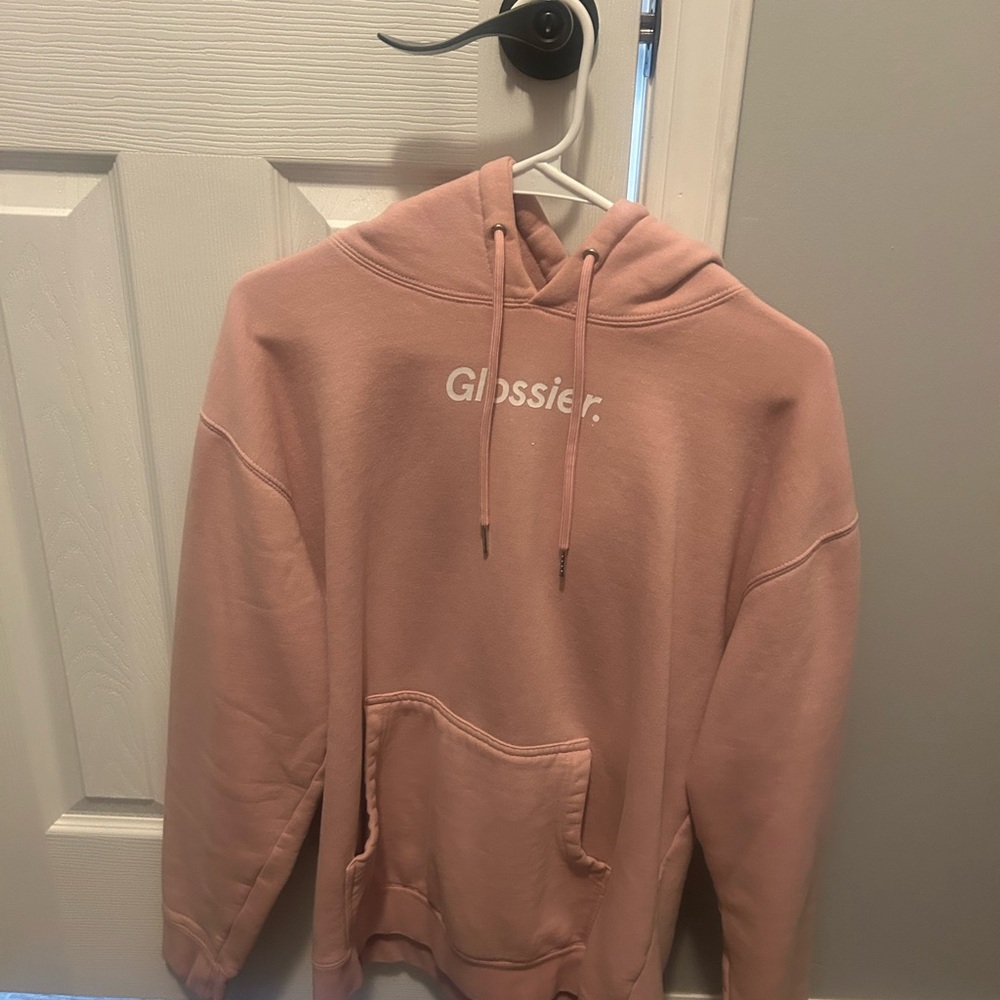 Glossier Dusty Pink Logo Hoodie
